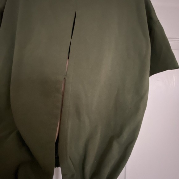 Old Navy Large Loose Fit Crop Top Cutout Back Army Green Gather Tie Waist - Picture 6 of 8